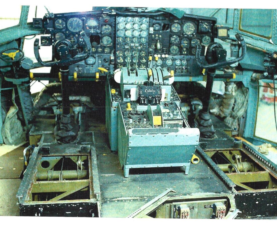 A legacy C-130 analog cockpit — the starting point for SAI modernization
