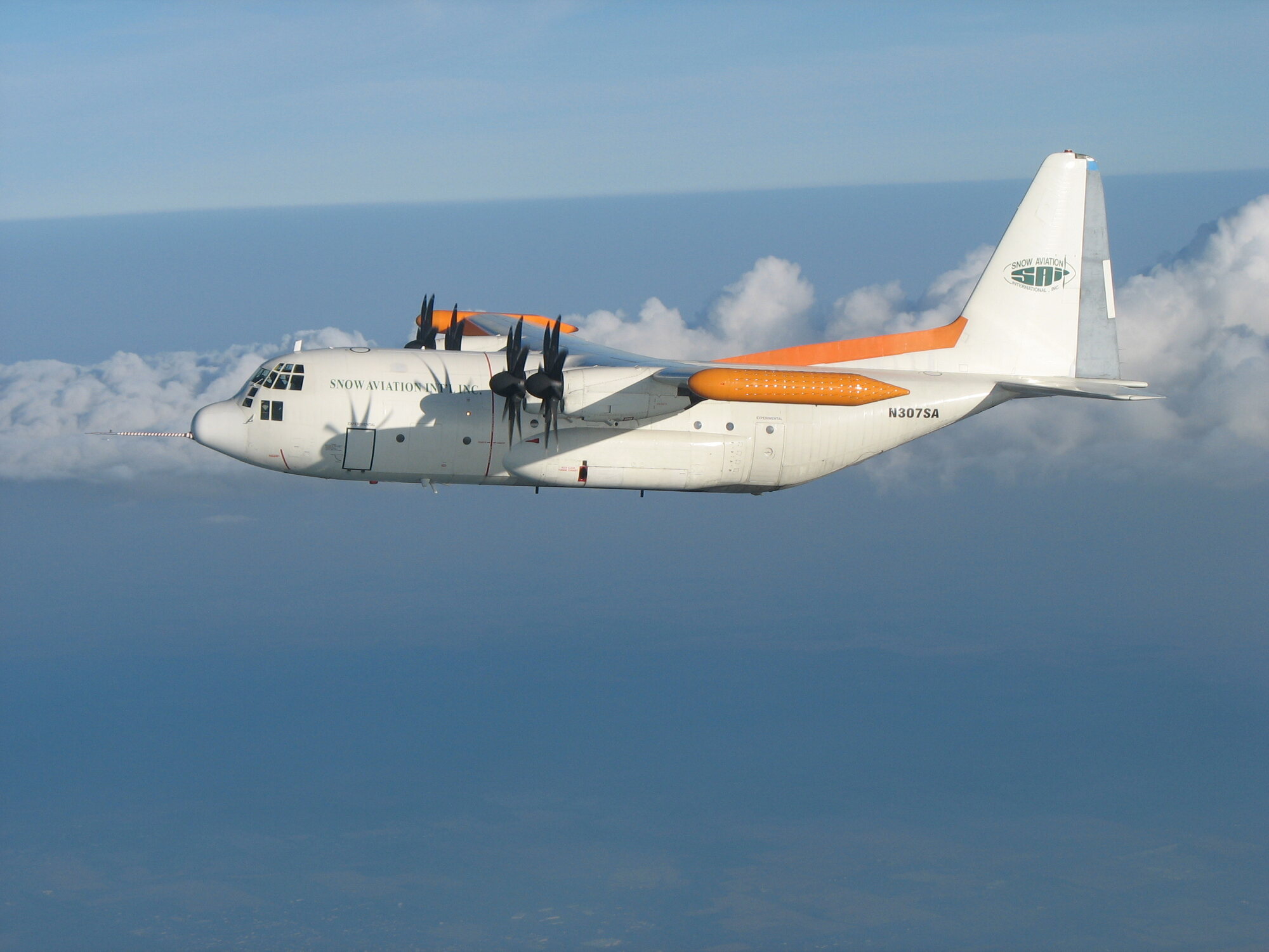 An SAI-modernized C-130 in flight
